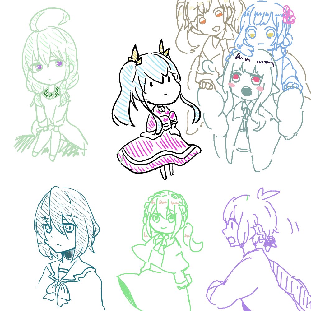 友達と話しながら絵描くのやっぱ楽しいね 