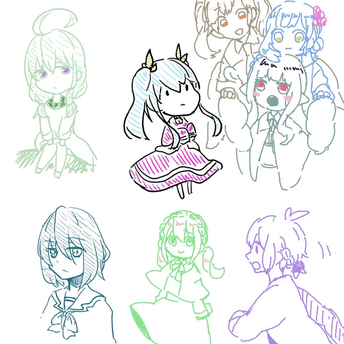 友達と話しながら絵描くのやっぱ楽しいね 
