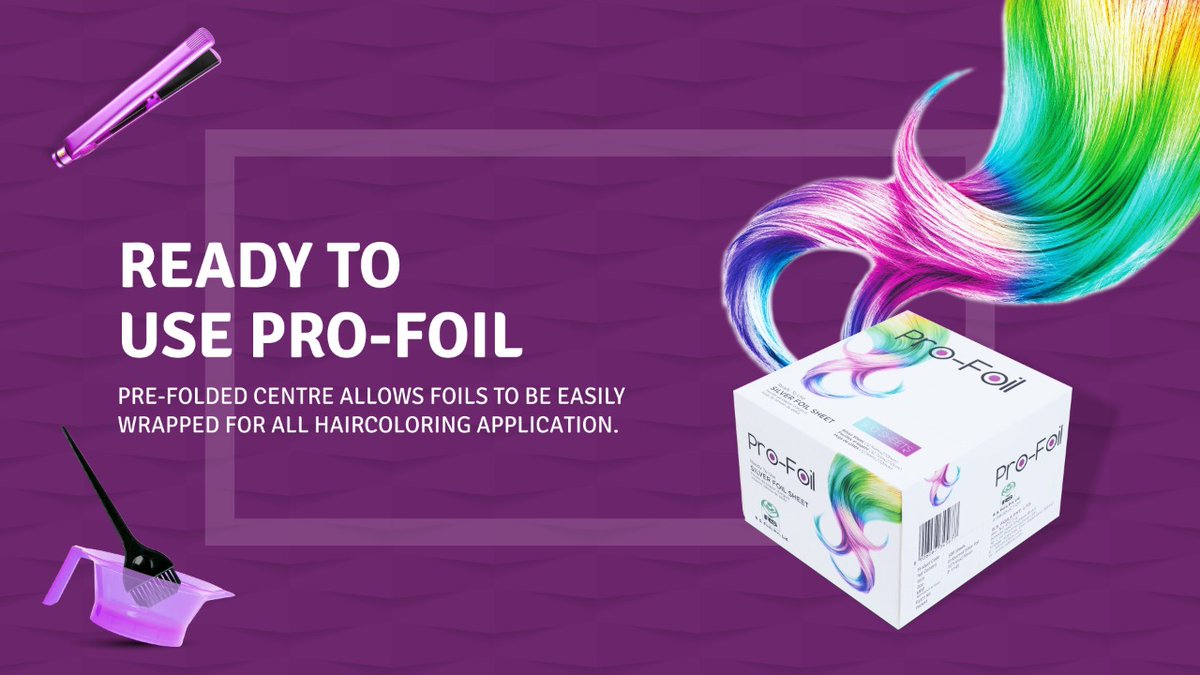 Alu_Freshh's tweet photo. Pro-Foil : Hair Grade Hair colouring foil. 

Specially designed for your good hair days. Pro-Foil allows you to get smoother and stronger hair even after highlights. 
For more information contact : 9023298021

#profoil #haircolourfoil #VocalForLocal #hairsafe https://t.co/CSvCZQX4Dk