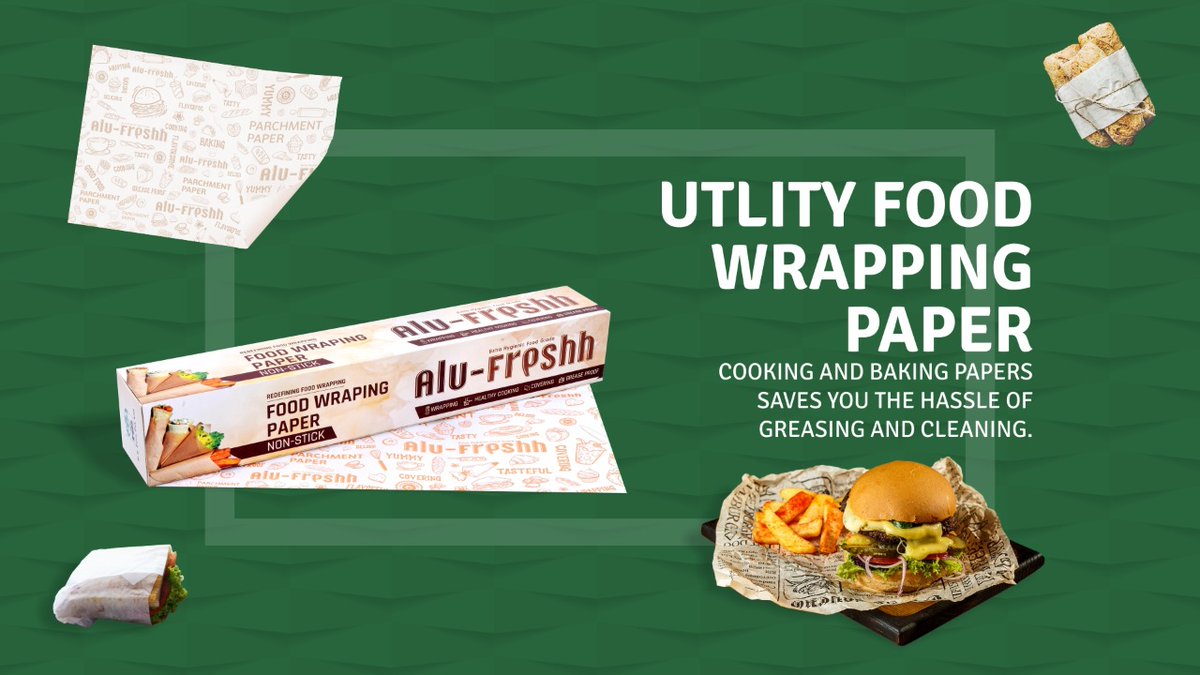 Alu_Freshh's tweet photo. Alu-freshh : Food Wrapping paper.
Wrap your home made happiness with your favourite kitchen partner.
For more information contact : 9023298021
#alufreshh #alu-freshh #kitchenpartner #VocalForLocal #foodpaper #wraphapiness #fmcg #indiankitchens #nonstick #grabnow https://t.co/9LHYNpxycy