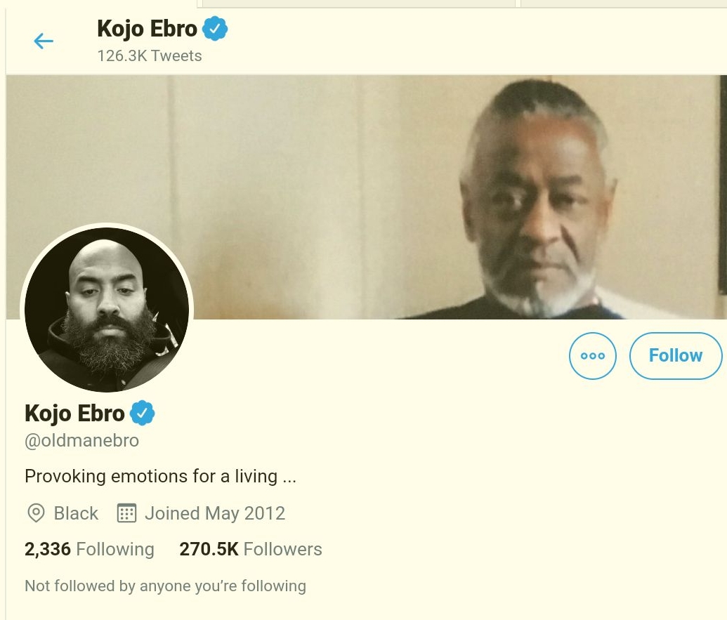 #12Old Man EbroTalib Kweli has become the go-to sources in attacking any affiliation with Yvette Carnell.Once again, he makes the same accusations of Talib Kweli about  #ADOS being funded by white supremacists. He even references Talib. https://twitter.com/oldmanebro/status/1190916251239026688?s=20