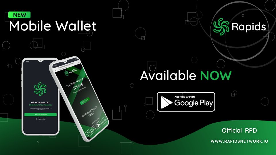 RapidsPoland's tweet photo. Z radością ogłaszamy, że wersja portfela Rapids na Androida jest już dostępna w @GooglePlay‼ ️
 Pobierz go już dziś, aby zacząć korzystać z jego funkcji📱
 https://t.co/FWOShHmcwI
 Oceń go i zostaw recenzję
#LinkShare  #blockchain #fintech #RPD https://t.co/mviS99k5IW https://t.co/WpYzuLCTb3