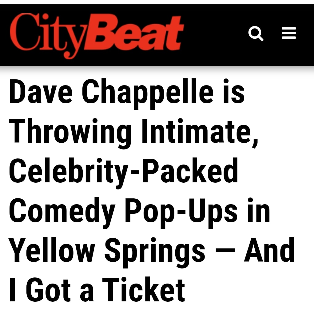 LNComedyAsia's tweet photo. Dave Chappelle continues to throw intimate shows jam-packed with stars in Yellow Springs, Ohio. 
Check out this in-depth look at one of the shows. Full article link here: https://t.co/K52SPVfKPy

#davechappelle #comedystars #comedy #show #comedyshow #yellowspringsohio
#ohio https://t.co/lxpT2se358