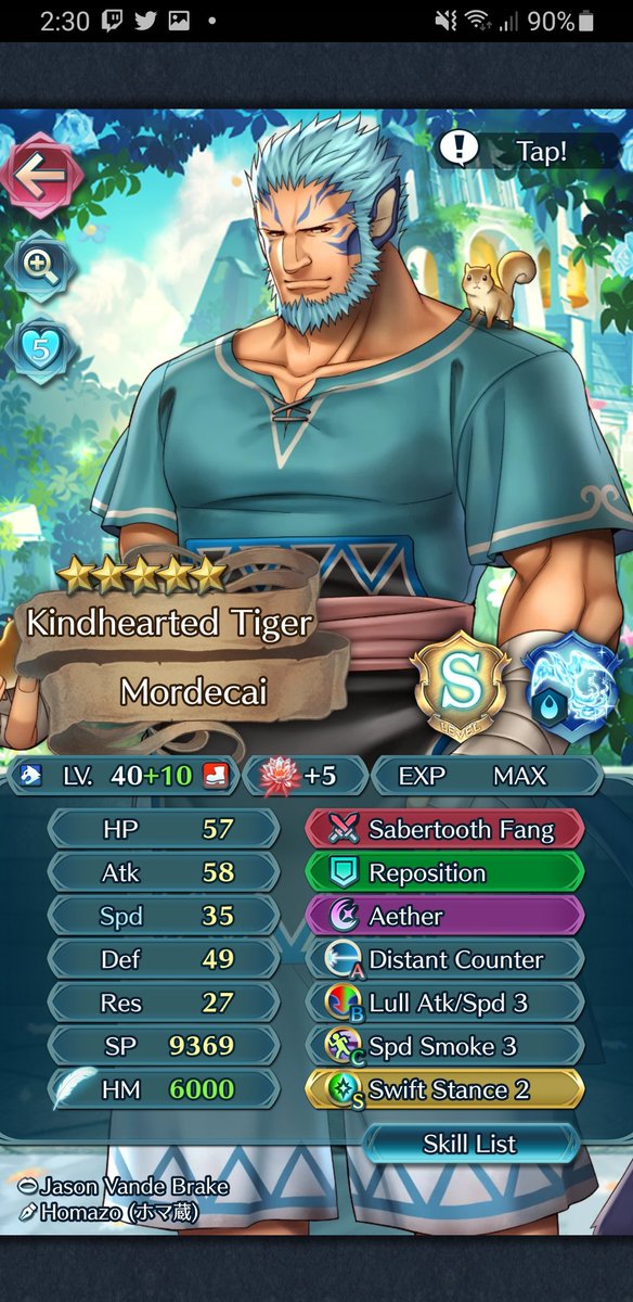 Raigorll's tweet image. Finally got Lull Atk/Speed for Mordecai! 💖😊 #FEH #FEHeroes