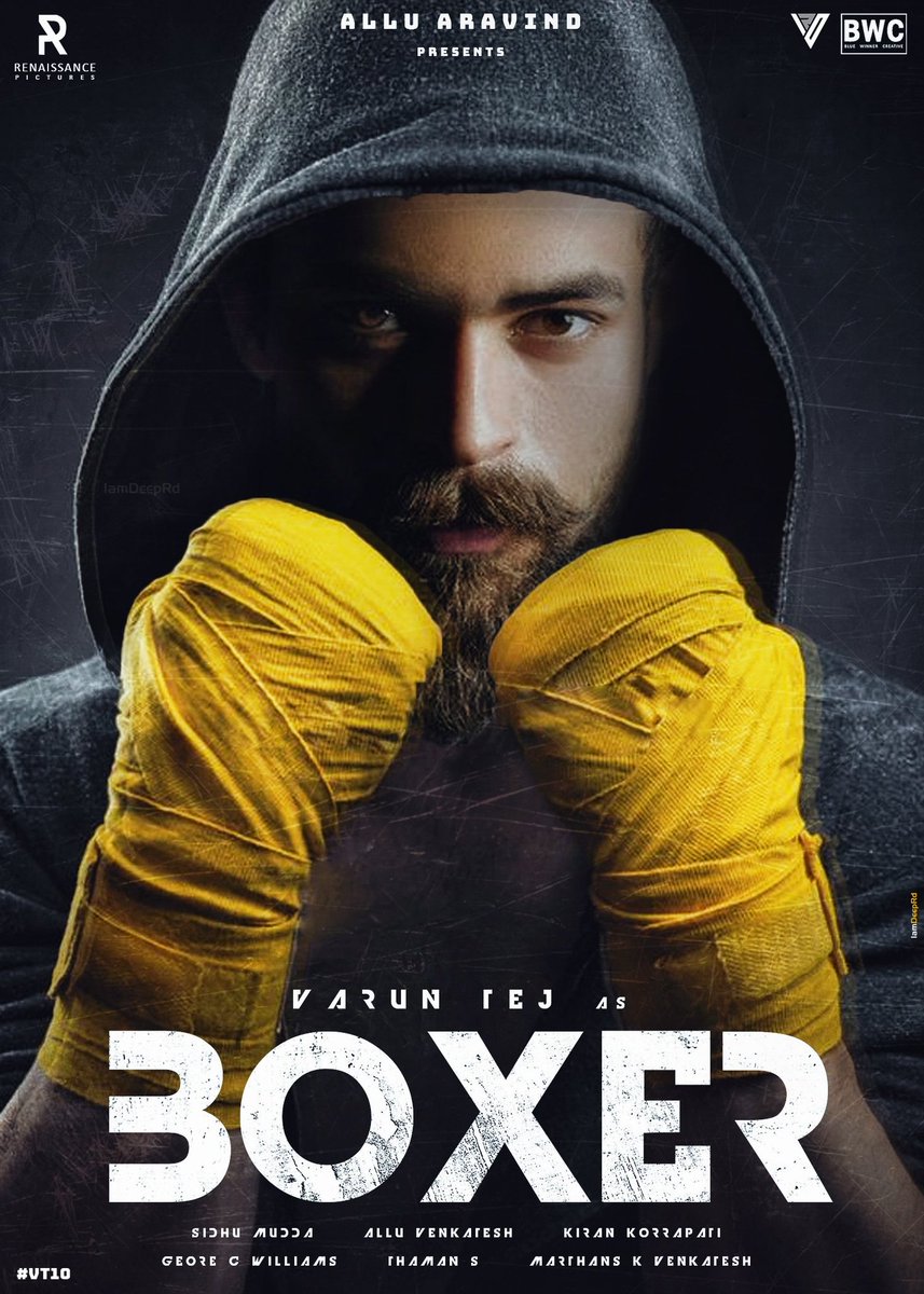 Rohitrccult's tweet photo. Varun tej 's upcoming movie #Boxer Unofficial Poster
Pic ยฉ @IamDeepRd
#VT10 @nimmaupendra #MegaPrince
@IAmVarunTej #VT10Boxer https://t.co/3dRrQcIYno