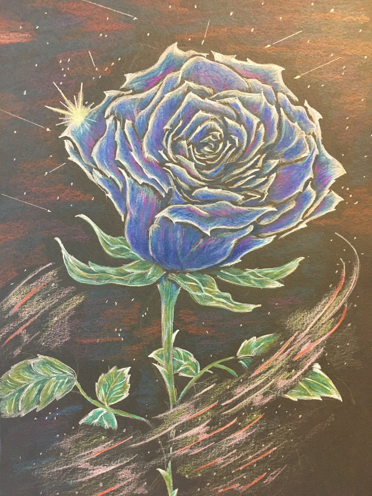 サラリーマン絵太郎 こんにちは 宇宙に咲く青い薔薇 です まだまだ未知な宇宙 宇宙には花が咲いているかも です ちなみに 青い薔薇の花言葉は 夢が叶う です 薔薇 宇宙 T Co Lje4zphdkk Twitter