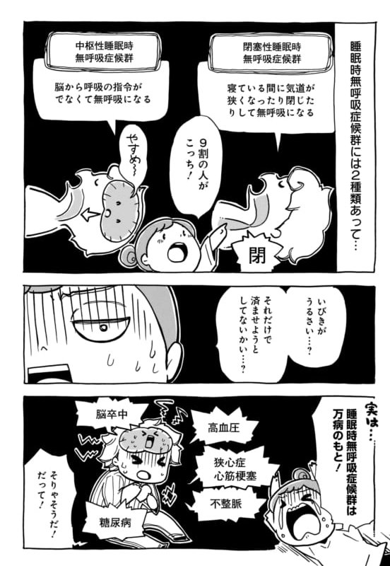 【第86回】その時体の中では…
ある夜…私は恐怖におののいていた。
隣には保健の先生。大きなイビキと、止まる呼吸?まさか、突然死の原因にもなるあれか…⁉
睡眠中、呼吸停止を繰り返す睡眠時無呼吸症候群。そんな症状に出合うのも、宿泊のお仕事ならではです?
ココから⇒https://t.co/ArB3ehUcJL 