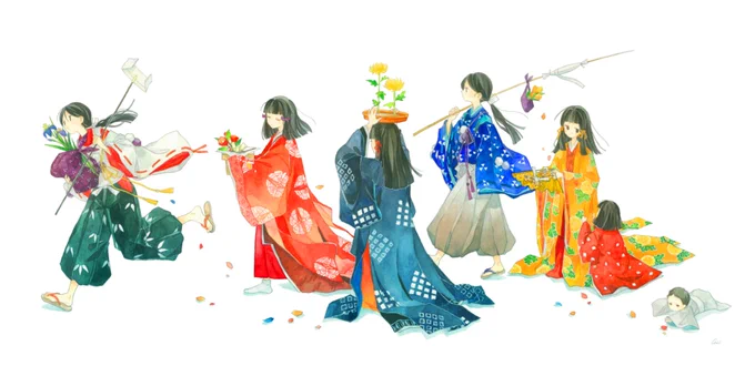 #絵を彩度100にすると超派手
水彩
目への刺激注意だけども個人的には好き  インスタントカメラ感があるというか 