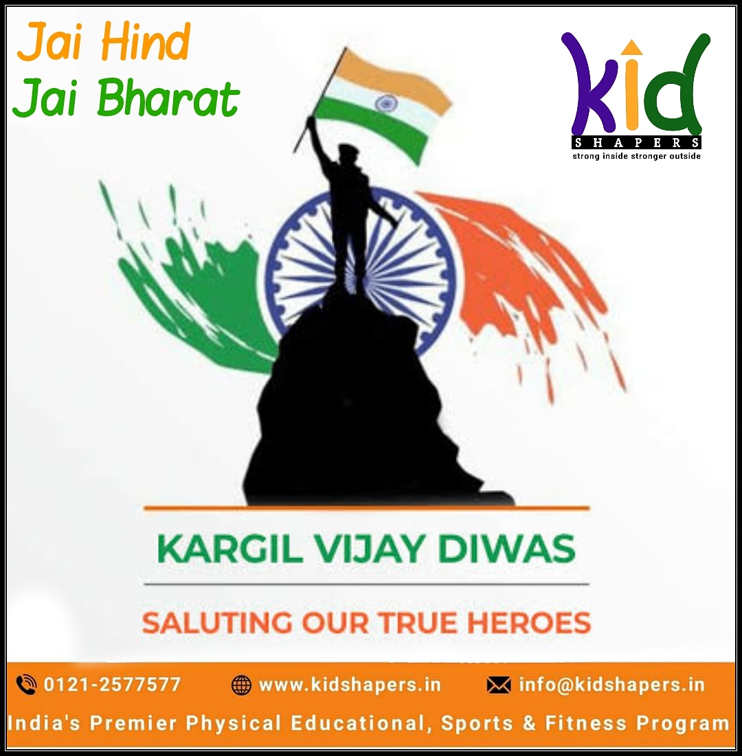 KIDSHAPERS's tweet photo. 🇮🇳 KARGIL VICTORY DAY 🇮🇳

#kidshaperindia #stronginsidestrongeroutside #kargilvijaydiwas #sports #celebration #army https://t.co/kZc5wOHdCO