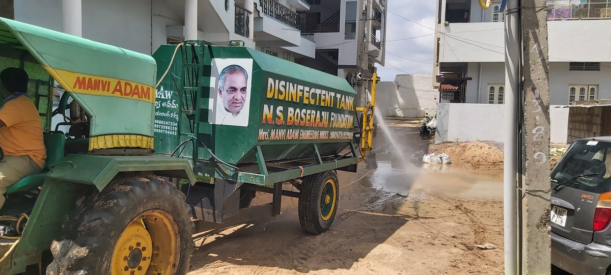 syedmudaseer8's tweet photo. Disinfectant Spray is being done today in Ward No 32 in Raichur, During this pandemic it is important to keep public places clean &amp; sanitized. Our efforts are continued to ensure feed the needy &amp; cleaninnes,Let's fight together.
Many Thanks to  NS BOSERAJ FOUNDATION @raviboseraj https://t.co/6p9yyWqr1w