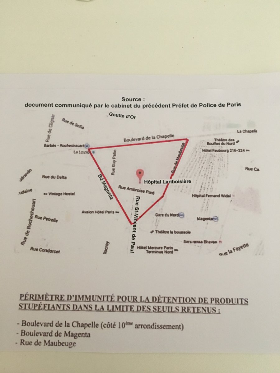 LariboisiereGDN's tweet photo. M. le 1er Ministre, un périmètre officiel d'immunité permet aux usagers de la #SCMR #Paris10 de disposer des produits à consommer dans la salle. Il est de fait une zone de non-droit pour le deal&amp;la consommation de rue et un enfer pour les riverains. Qu'allez-vous faire de ça ? https://t.co/upRiA4zzvS