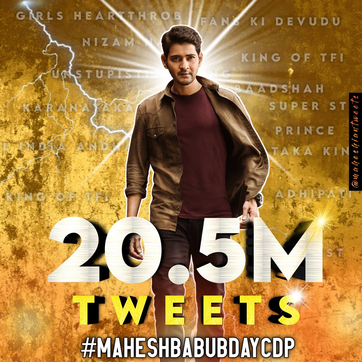 Maheshiantweets's tweet photo. Massive 20.5M tweets 💥

#MaheshBabuBdayCDP https://t.co/ypfplwOaYD
