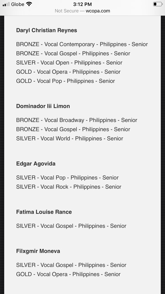 Here’s the complete list (1/2) of 2020 WCOPA winners from the Philippines.. most of them winning awards in more than 1 categoryAnd I don’t recognise any name from this list @SB19Official