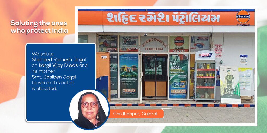 IndianOilcl's tweet photo. #IndianOil salutes Shaheed Ramesh Jogal for his supreme sacrifice for the Country. We pray for his family and its well-being. #IndianOilCares #PehleIndianPhirOil #KargilVijayDiwas https://t.co/nkPI26mwBw