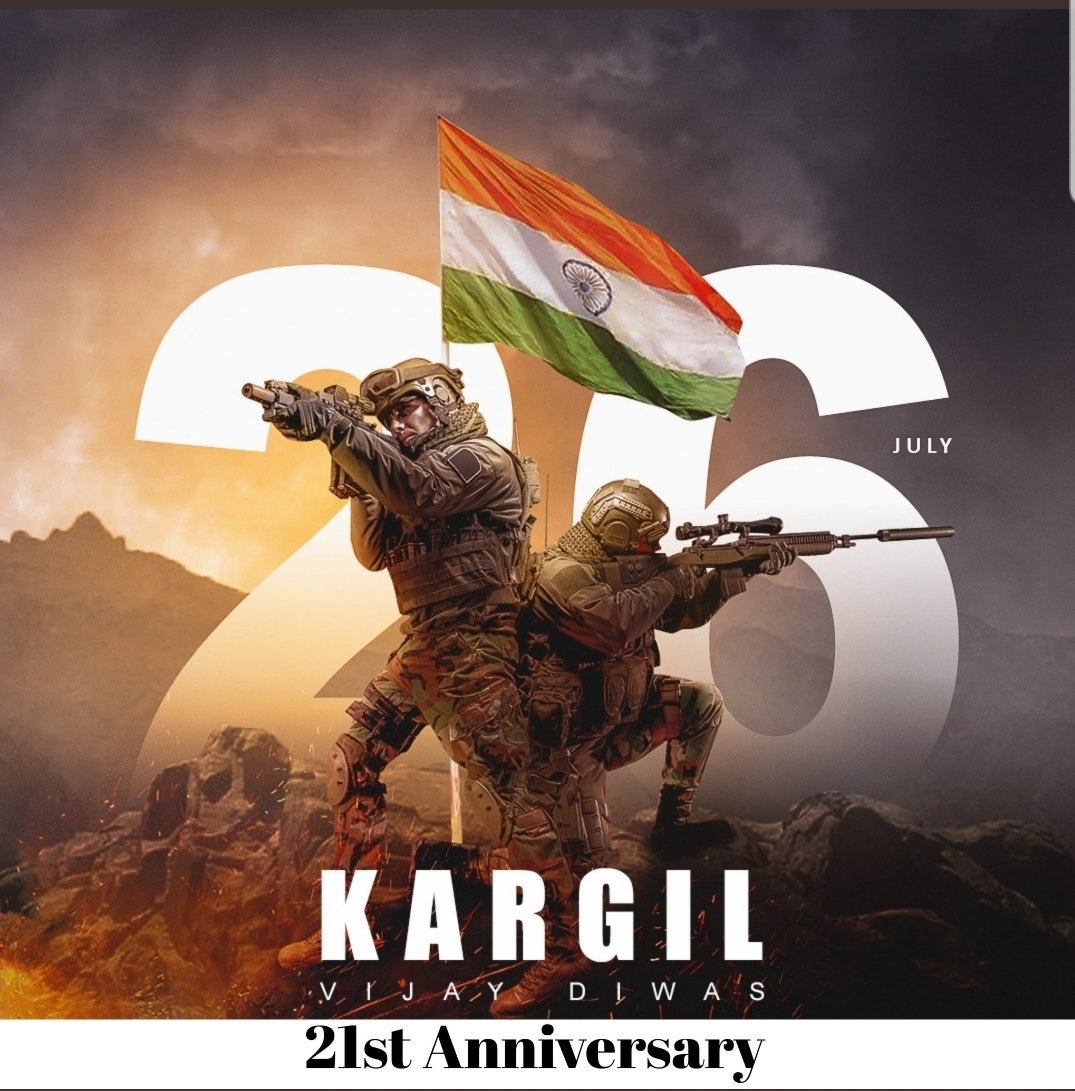i_am_manoharodd's tweet photo. 26th July will be remembered for determination and daring leadership and raw courage of our soldiers👍🙏
#OperationVijay #IndianArmy #VijayDiwas #21YearsOfKargilWar #JaiHind https://t.co/M2dFDda3C2
