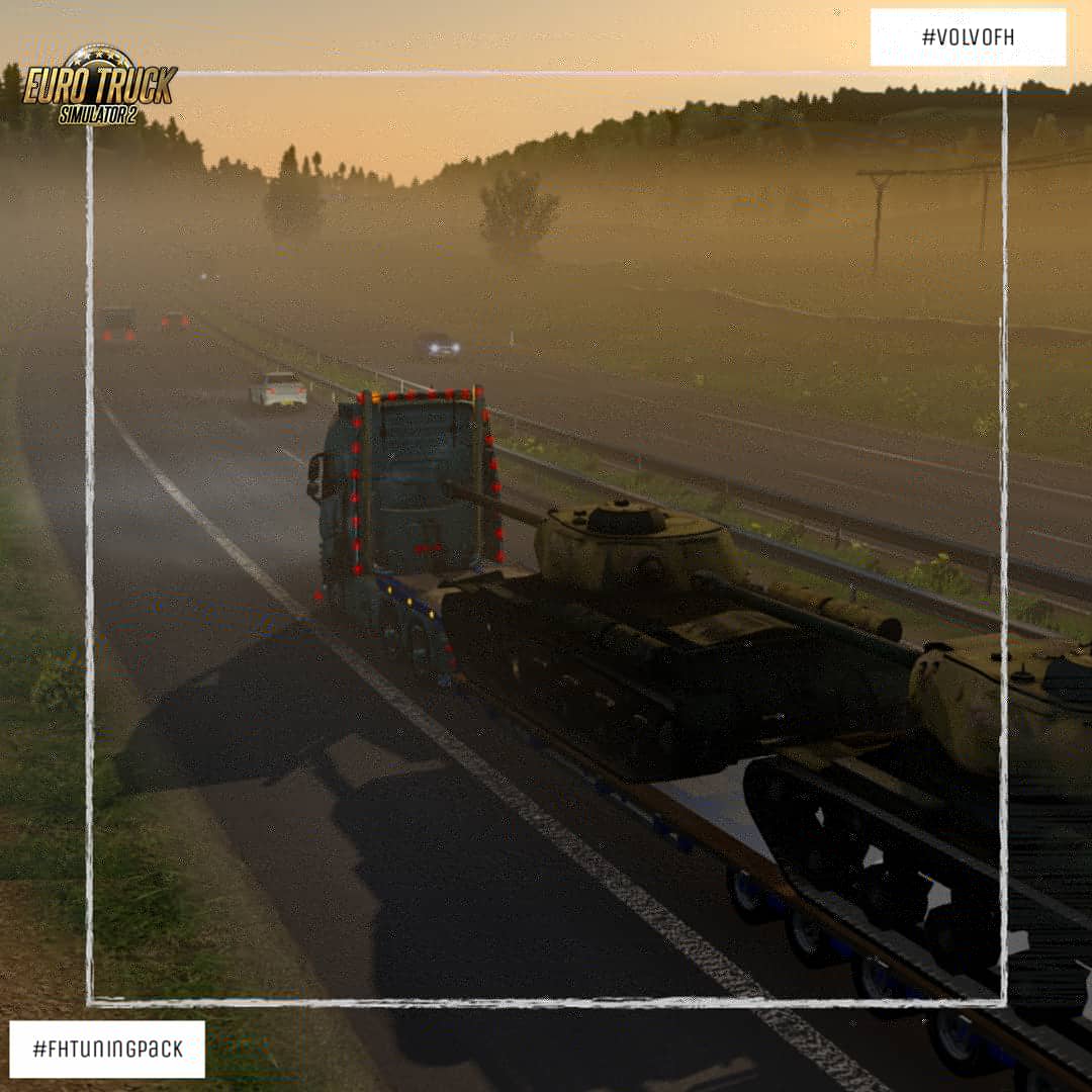 arrowsrealm's tweet photo. Transporting 2 IS-2 tanks with my beloved #volvofh.
#ets2 #eurotrucksimulator2 #trucking #vtc #virtualtruckingcompany #SCSSoftware #FHTuningPack #Volvo @SCSsoftware @VolvoTrucks https://t.co/h4wr7wjSYb