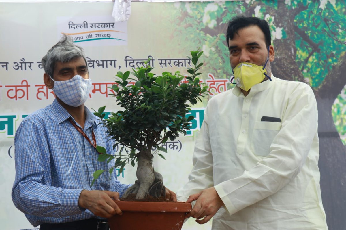 AapKaGopalRai's tweet photo. पौधे लगाओ, पर्यावरण बचाओ अभियान के तहत पूरी दिल्ली में "वृक्षारोपण पखवाड़े" के दौरान 8.5 लाख पौधे लगाए गए।

इस साल पूरी दिल्ली में 31 लाख पौधे लगाए जाएंगे।

दिल्ली के सभी विधानसभाओं में माननीय विधायक एवं सामाजिक संगठनों द्वारा वृक्षारोपण कार्यक्रम का आयोजन। https://t.co/YK86zZzOpc