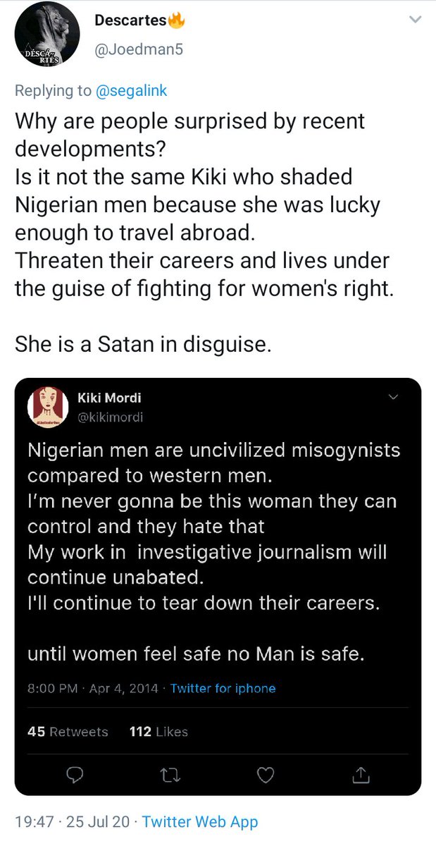 His first attempt at a fake Kiki tweet. Notice how it has 268 characters instead of 140