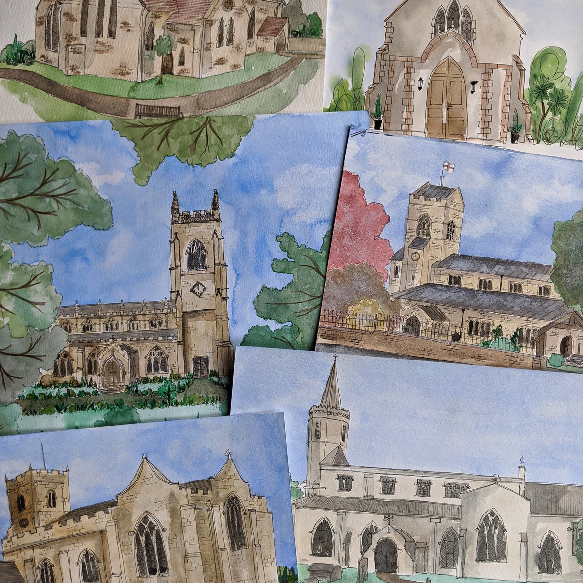 Let me paint your church...#wedding #invitations #ArtistOnTwitter #illustration