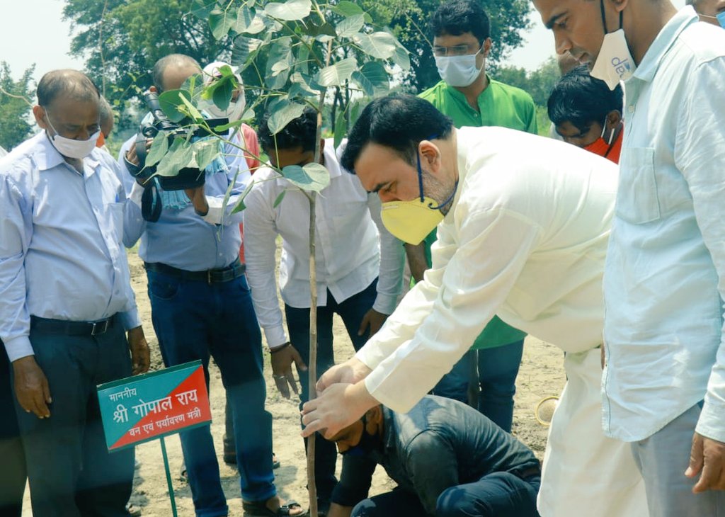 AapKaGopalRai's tweet photo. पौधे लगाओ, पर्यावरण बचाओ अभियान के तहत पूरी दिल्ली में "वृक्षारोपण पखवाड़े" के दौरान 8.5 लाख पौधे लगाए गए।

इस साल पूरी दिल्ली में 31 लाख पौधे लगाए जाएंगे।

दिल्ली के सभी विधानसभाओं में माननीय विधायक एवं सामाजिक संगठनों द्वारा वृक्षारोपण कार्यक्रम का आयोजन। https://t.co/YK86zZzOpc