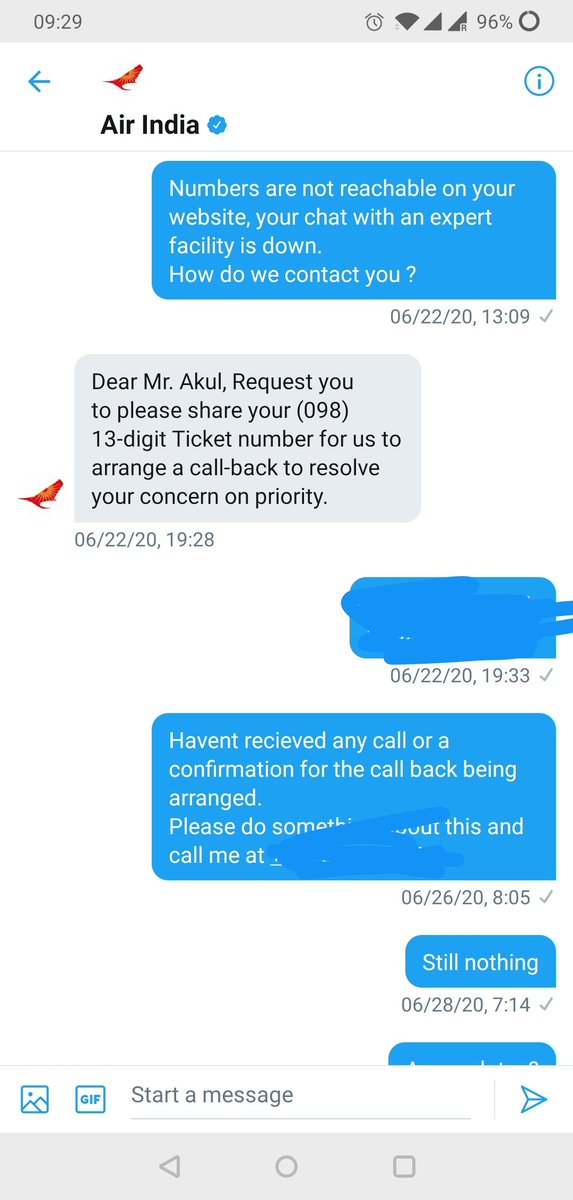 AkulB's tweet photo. @airindiain @vamshikrish55 What about this ? There has been no action since over a month. https://t.co/RSIOAiB2Nw
