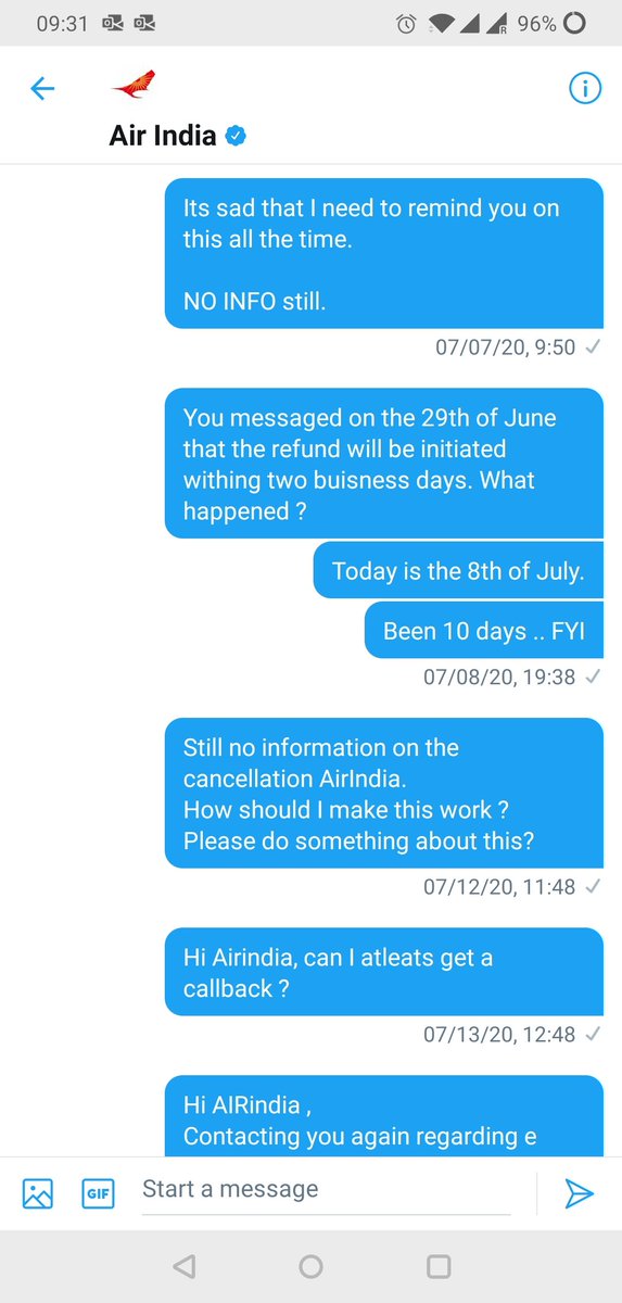AkulB's tweet photo. @airindiain @vamshikrish55 What about this ? There has been no action since over a month. https://t.co/RSIOAiB2Nw