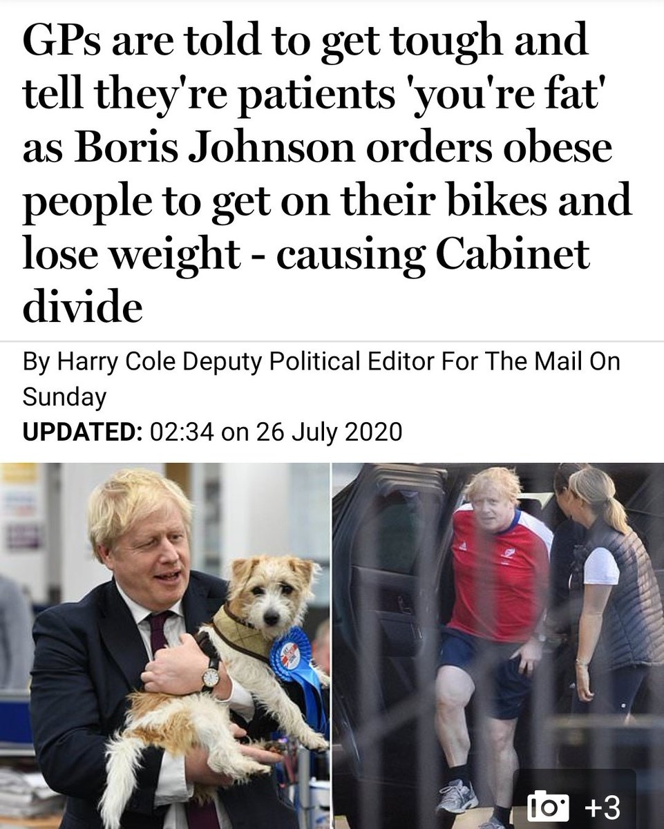 HannahTrotman's tweet photo. Headline today - disgraceful. People who are overweight do not just need to be told so, there are already huge issues with how individuals feel they are treated by HCPs &amp; society, this isn't going to help 😳 More needs to be invested in psychological support and behaviour change https://t.co/Jj1lpT7AhL