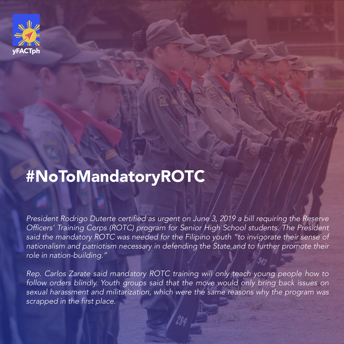 yFACTph's tweet photo. June 2019: #NoToMandatoryROTC
October 2019: #ChallengeAccepted #PaneloCommuteChallenge
April 2020: #TulongHindiKulong #MedikalHindiMilitar #ProtectVico

#SOanoNA 
#SONA2020 https://t.co/N3y6bK5z1a