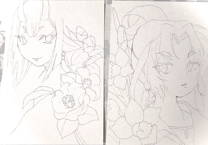 うむ!よその子描くのは楽しい!

対みたいになったけど、全然違う家の子達
夜にでも塗り塗りしようっと
買い物行ってきま 