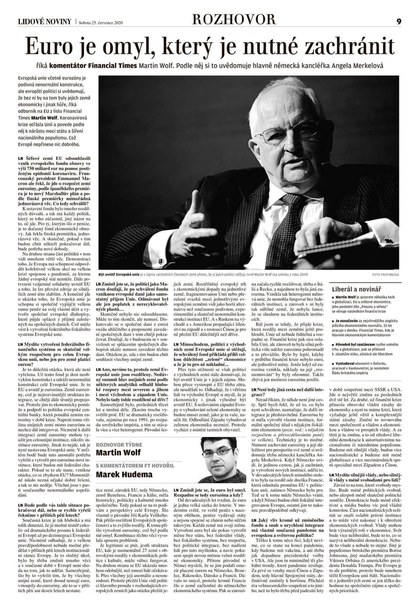 Lépe bych to neřekl 👌
Skvělý <a href="/martinwolf_/">Martin Wolf</a> o euru a budoucnosti Evropské unie
Naprostý souhlas 👇
Díky za ten rozhovor <a href="/Marek_Huhu/">Marek Hudema</a>
a <a href="/lidovky/">Lidovky.cz</a> 🙏
#EU #Euro