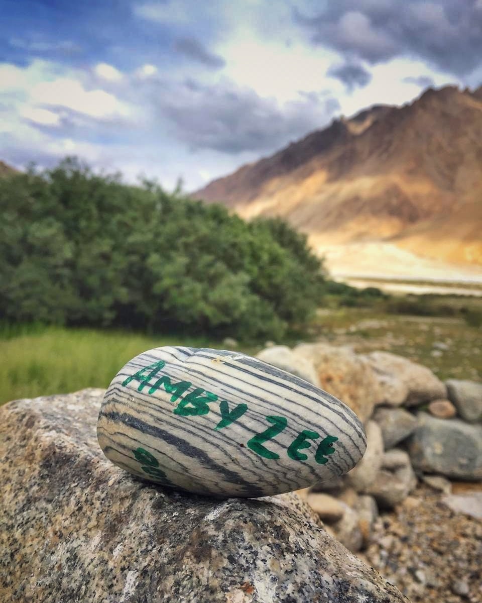 The body doesn't need to transport to places in order to experience something, The Soul is powerful enough to transcend beyond the limitations of its vessel & wander where it desires Memoir name stone placed in Chukor, a day's trek from Pamir IG: instagram.com/thetraveluster