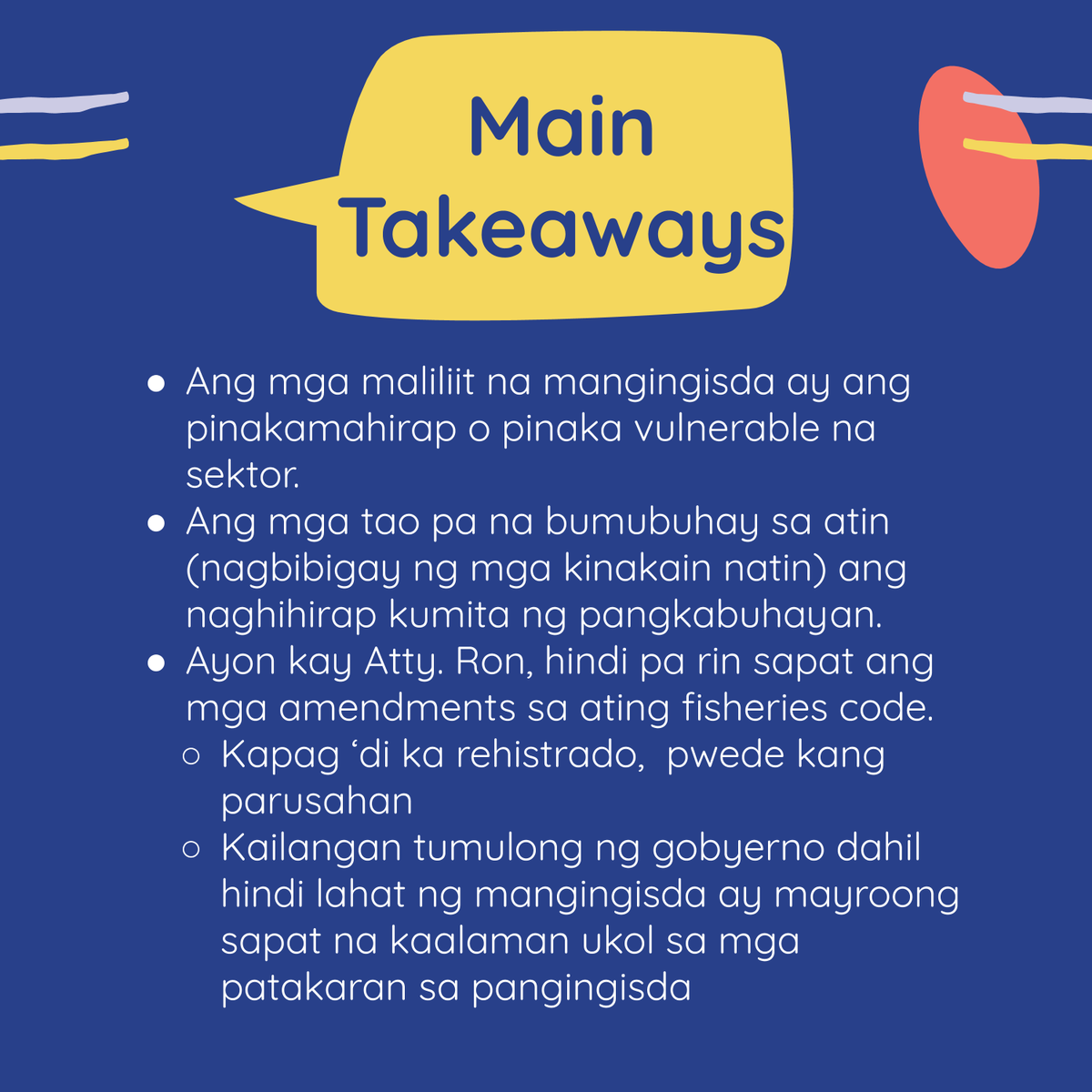 wavefarers's tweet photo. Here are some important takeaways from Ka Pando, our last speaker’s presentation ❤️
#CallForChange2020 #ITHAC #WaveOfChange https://t.co/y6L3cQr1gy