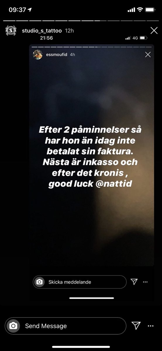 ”Beskyller inte Natti” ”hon är ung och de bör man ta hänsyn till” 
Tobe repostar en tatuerare som drogat ner tjej under tatueringstiden och hänger ut henne för hon inte vill gå dit. Jag har varit jävligt tyst angående denna problematiska pajasen. Nu räcker det.