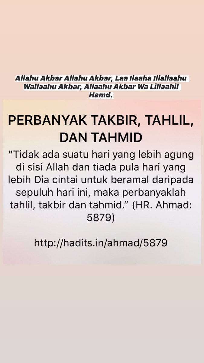 tripleRnL's tweet photo. Bismillah,

yuk kita amalkan. 

#Dzulhijjah #10Days https://t.co/rfsR3pYiHB
