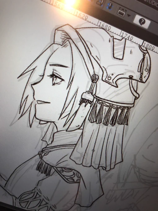顔が最高にかっこよく描けた 