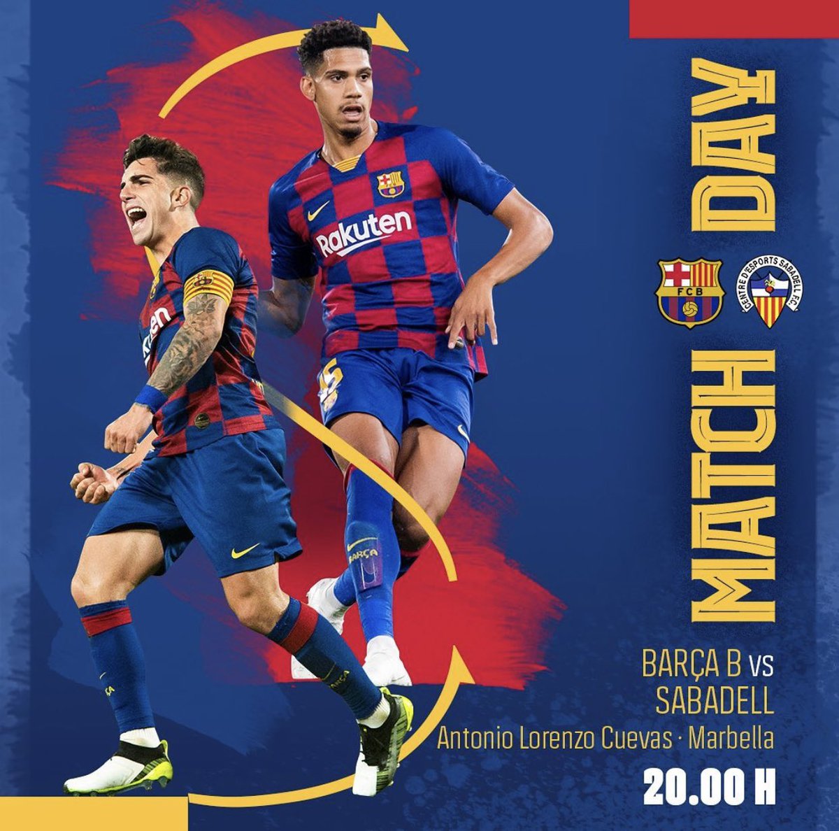 Match day 
Segunda playoffs finale 

Barça B vs Sabadell 
Time: 8:00 PM 🇪🇬 
20:00 🇪🇸 
Som-hi 🔵🔴 

Link #1: verahoratv.com/ver-barca-tv-o… “Make sure to use 12345 password before pressing login” 

Link #2: “when it’s available i will post it”