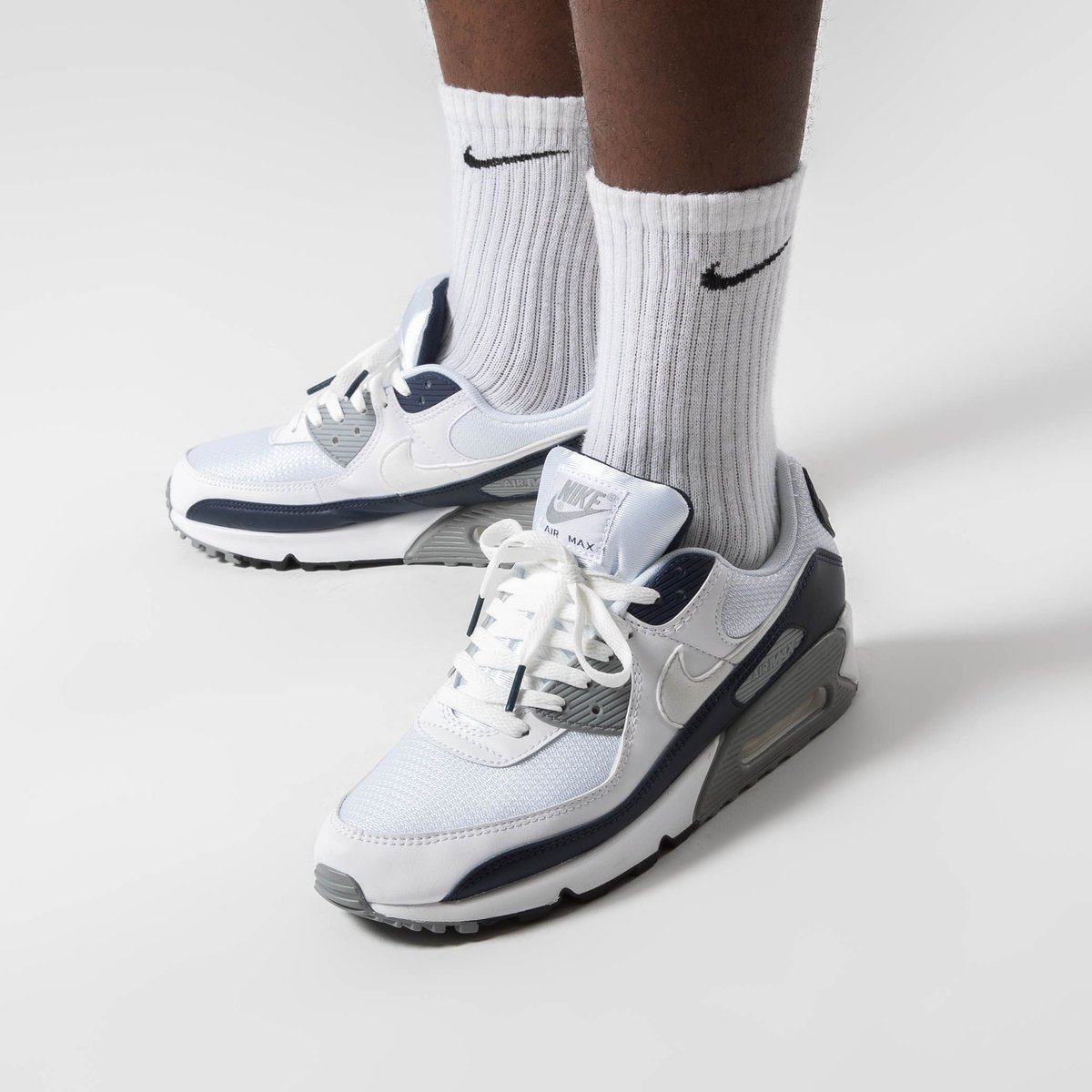 nike air max 90 white grey obsidian