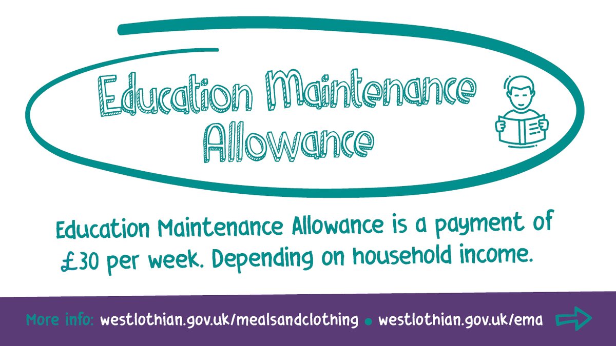 LoveWestLothian's tweet photo. Applications for Education Maintenance Allowance, Free School Meals and School Clothing Grants for the new academic year 2020/2021 are now online. 
For further information and to complete your application visit: https://t.co/u0vXbHijES https://t.co/e18BCUITET