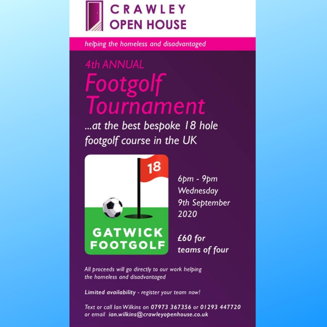 Now this looks like a 'foot-tastic' way to support the amazing <a href="/CrawleyOpenHse/">Crawley Open House</a>!

It's their first fundraising event after lockdown and all social distancing measures are in place.

Find out more at ow.ly/GqPO50AI4mJ

#homelessness #fundraising #charity #Crawley #Sussex