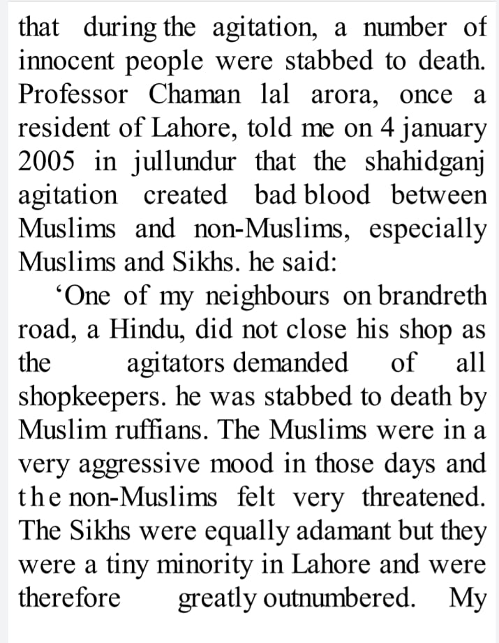 This created a lot of sensitive atmosphere in Lahore. Dr. Ishtiaq Ahmed explains this issue in his book : The Punjab: Bloodied, Partitioned and Cleansed.