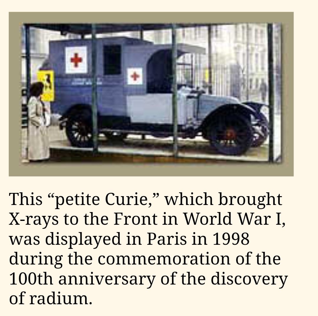 Curie then trained over 150 women to operate these vans and take X-Rays. This single handedly changed the recovery rates for injured soldiers in battlefield.