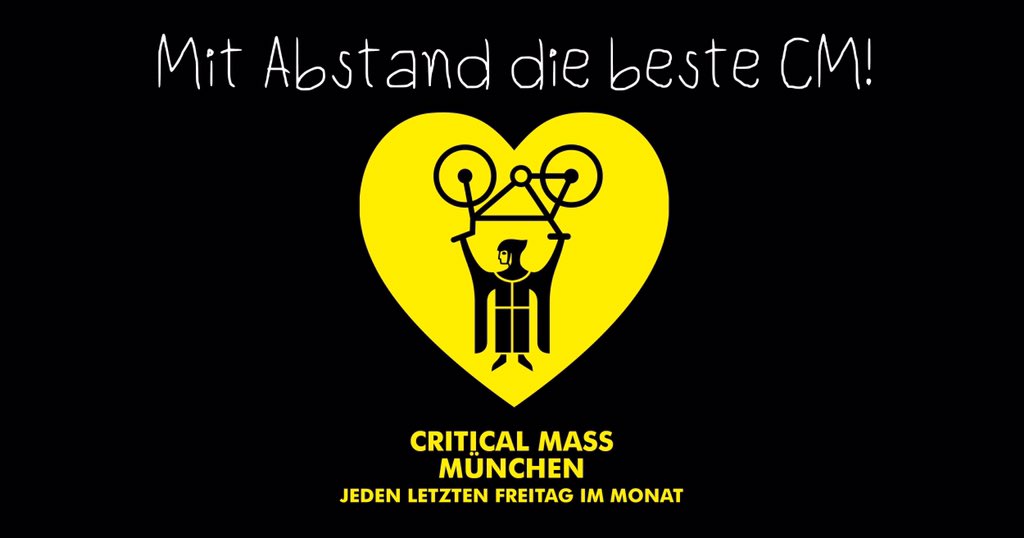 cm_muenchen's tweet photo. Nach den ganzen Ghostbikes eine positive Nachricht: Am Freitag ist es wieder soweit: #CriticalMass 

Am kommenden Freitag: 18h vor der Oper. 20h Theresienwiese vor Bavaria

Haltet Abstand, bringt sicherheitshalber eine Maske mit. Denkt an @CriticalMaps &amp; @weg_li https://t.co/1c3KR4dhk6