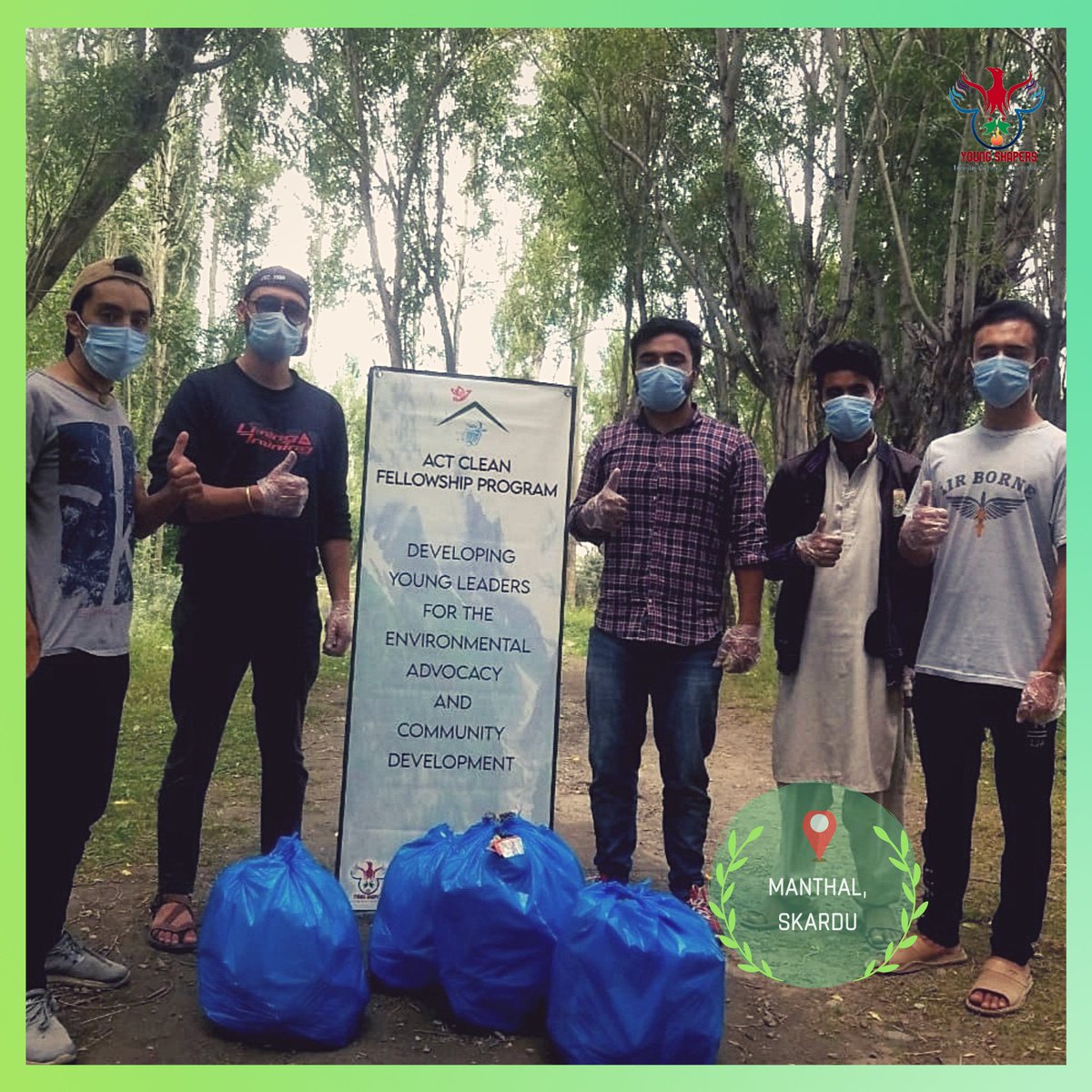 shaperscircle's tweet photo. The first cleanup of the Act Clean Fellowship Program went underway in Manthal, Skardu. The fellows took on the task and transformed a part of the beautiful city, Skardu by removing plastics and other wastes.
#acfp2020 #Youth4Environment #actclean #act4nature #youngshapers https://t.co/fyCRkzlybe
