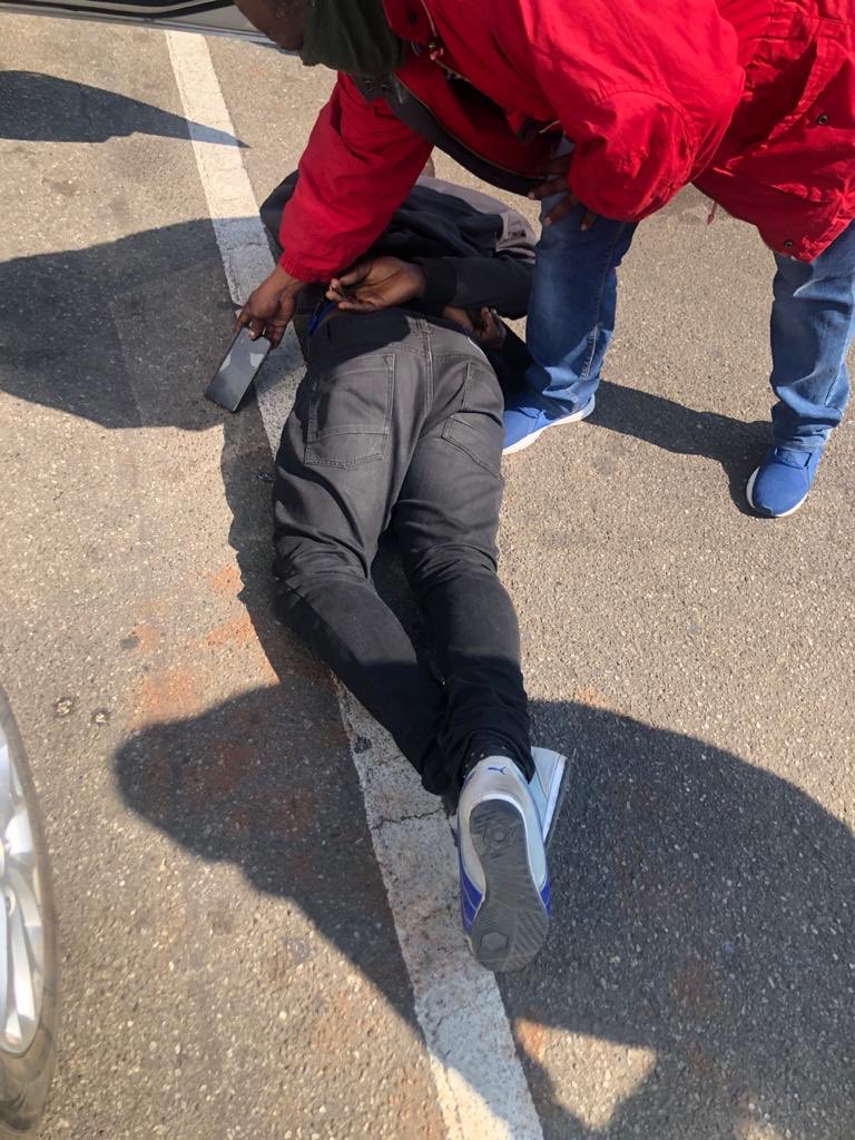 SAPoliceService's tweet photo. #sapsNW Trio, aged 32, 43 and 45 arrested on 23/07 by members of Provincial Organised Crime Unit at Waterfall Mall in Rustenburg, for possession of endangered species. Pangolin seized. The suspects will appear in court on Mon, 27/07. #EnviroCrimes ME https://t.co/fEb7DIYqeU