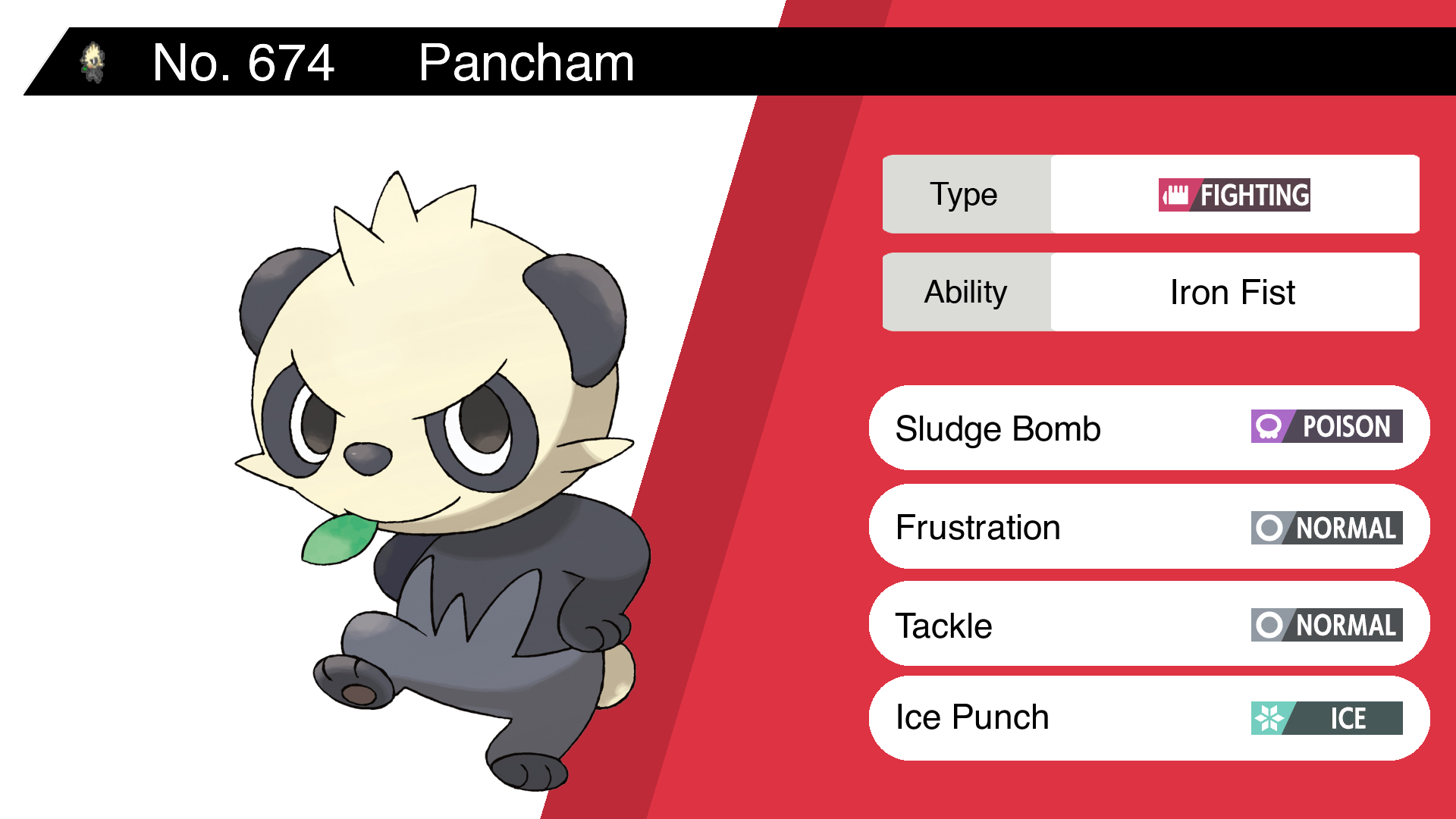 Panchief Fighting/Dark The Leader Pokémon Abilities: 1.Iron Fist 2