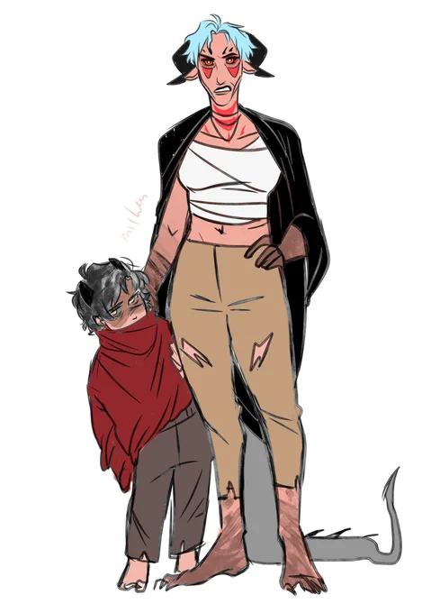 OC au!
Sambuca dragoness (and her little son ?) 