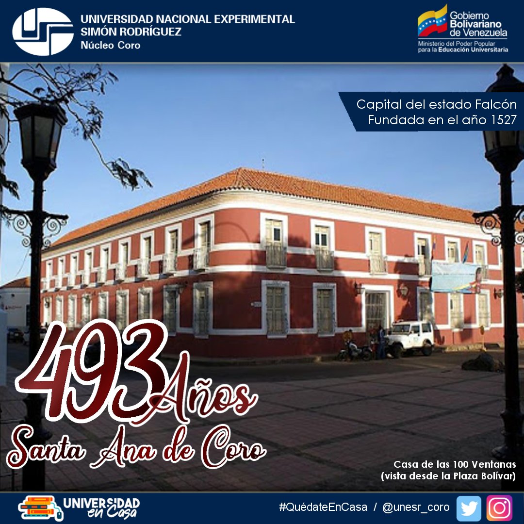 unesr_coro's tweet photo. 493 años de su fundación #SantaAnaDeCoro #YoSoyCoro ❤️☀️🌵
.
.
.

@NicolasMaduro
@CesarTrompizVEN
@MPPEUVEN
@renriqueramos
@unesroficial
 @GobVictorClark
 @Pito_Acosta https://t.co/gAPYp8UKmQ