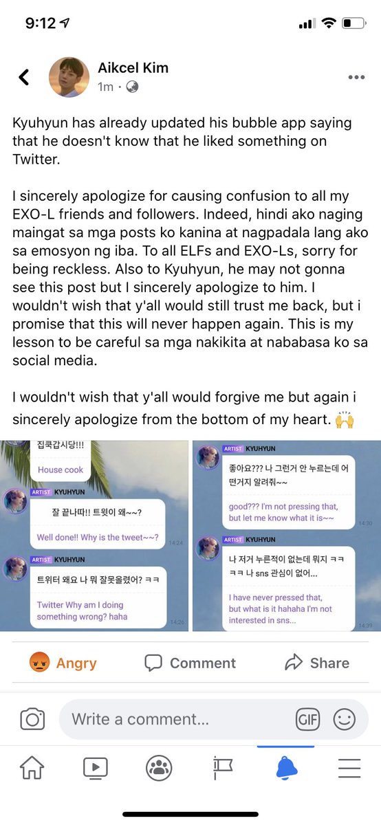 sjsofabulous's tweet photo. It's too late apologize

"Also to Kyuhyun, he may not gonna see this post but I sincerely apologize to him"

she cant fixed this mess and only ask for forgiveness in a facebook timeline? seriously.. and she is an exo-l not even elf!

#ApologizeToKyuhyun #EXOL_Apologize https://t.co/1UOzU3qBD9