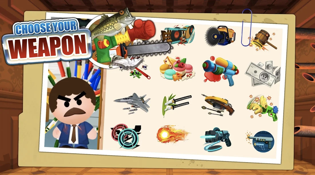 beattheboss4's tweet photo. What's your favourite weapon to use against horrible bosses?? 🗡 🖊 🤖
What weapons do you want to see in the game? 🤔

#stressrelief #beattheboss4 #evilboss #jerk #smashthatbully https://t.co/xxjFd5C3ZH