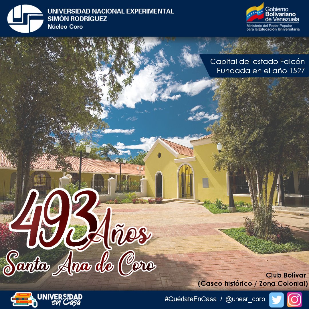 unesr_coro's tweet photo. Nuestra ciudad está de Aniversario  #SantaAnaDeCoro #YoSoyCoro ❤️☀️🌵
.
.
.

@NicolasMaduro
@CesarTrompizVEN
@MPPEUVEN
@renriqueramos
@unesroficial
 @GobVictorClark
 @Pito_Acosta https://t.co/QXTQMF1P9e